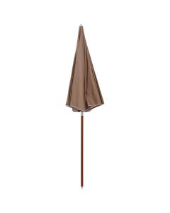 Ombrellone da Giardino con Palo in Acciaio 240 cm Tortora