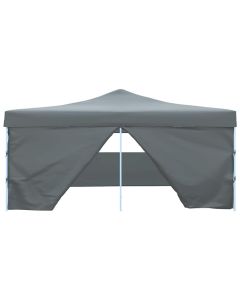 Gazebo Pieghevole con 4 Pareti 5x5 m Antracite