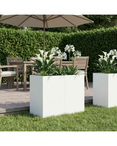 Vaso da giardino Bianco 80 x 40 x 60 cm