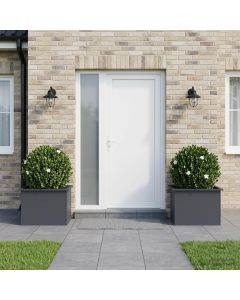 Fioriera da giardino con LED 2 pz Antracite 40 x 60 x 40 cm