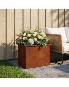 Fioriera da giardino con LED Ruggine 40 x 60 x 40 cm