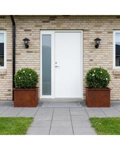 Fioriera da giardino con LED 2 pz Ruggine 40 x 60 x 40 cm