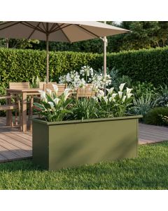Fioriera da giardino con LED Verde Oliva 40 x 100 x 40 cm