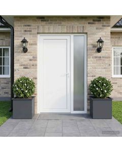 Fioriera da giardino con LED 2 pz Antracite 50 x 50 x 48 cm