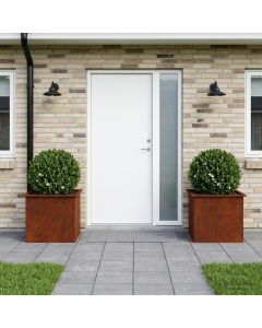 Fioriera da giardino con LED 2 pz Ruggine 50 x 60 x 48 cm