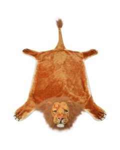 Tappeto di Peluche a Forma di Leone 205 cm Marrone