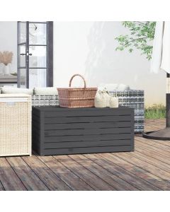 Contenitore Giardino Grigio 101x50,5x46,5cm Legno Massello Pino