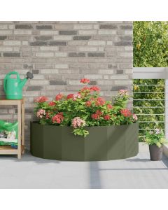 Fioriera Verde oliva 120 x 60 x 35 cm Acciaio