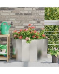 Fioriera Argento 90 x 45 x 50 cm Acciaio inossidabile