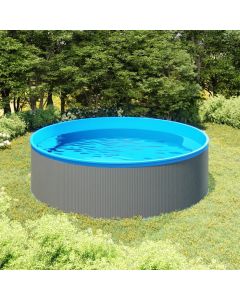 Piscina Fuori Terra 350x90 cm Grigio