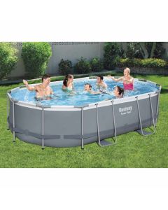 Bestway Set Piscina Ovale Power Steel 488x305x107 cm