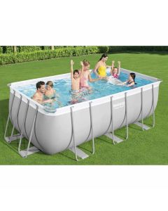 Bestway Set Piscina Power Steel Rettangolare 412x201x122 cm