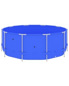 Piscina con Telaio in Acciaio 367x122 cm Blu