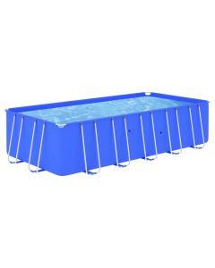 Piscina con Telaio in Acciaio 540x270x122 cm Blu