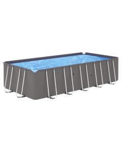 Piscina con Telaio in Acciaio 540x270x122 cm Antracite