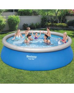Bestway Set per Piscina Gonfiabile Fast Set Rotonda 457x122 cm