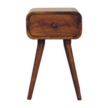 Avora Mini Chestnut Nightstand with 1 drawer