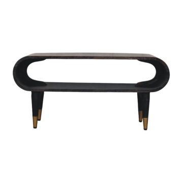 Curved Edge Media with Brass Accents