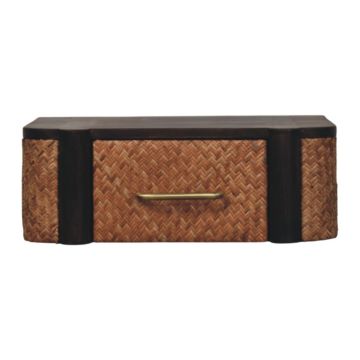 Rattan Curve Wall-Mounted Drawer