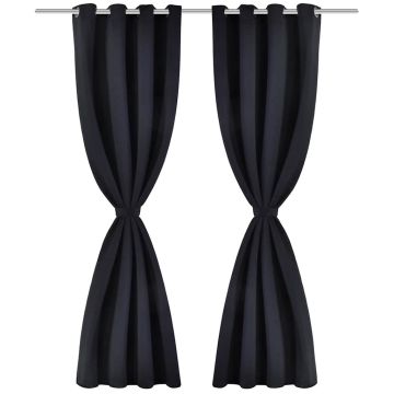 Tenda Termica Oscurante Foderata Nera Blackout 135 x 245 cm 2 pz