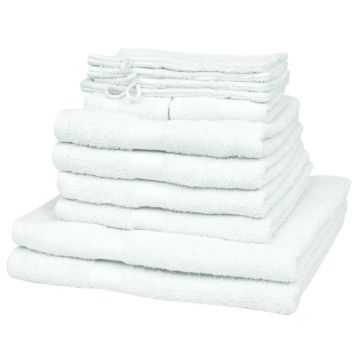 Asciugamani Cotone Set 12 pz 500 gsm Bianchi