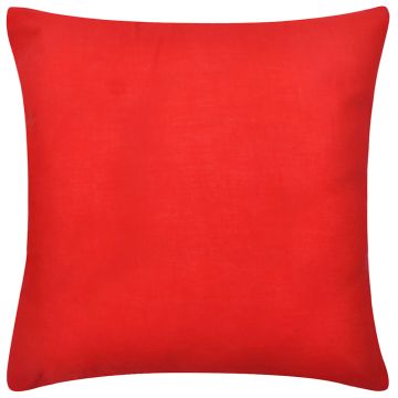 Set Federe 4 pz in Cotone Rosse 80 x 80 cm