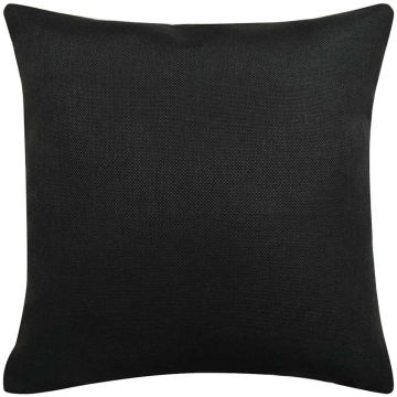 Set 4 Federe per Cuscini in Simil-Lino Nero 40x40 cm