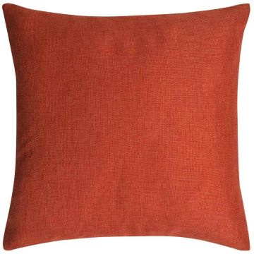 Set 4 Federe per Cuscini in Simil-Lino Terracotta 50x50 cm