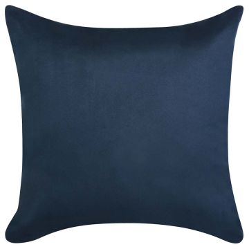 4 Fodere Cuscini 80x80cm Poliestere Scamosciato Sintetico Marina