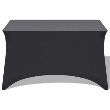 Fodere Elasticizzate per Tavolo 2 pezzi 120x60,5x74 cm Antracite