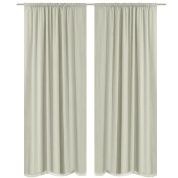 Tende Oscuranti a Doppio Strato 2 pz 140x175 cm Crema
