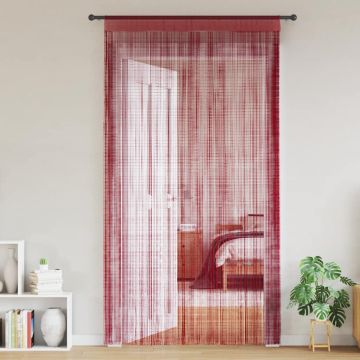Tende a Filo 2 pz 140x250 cm Rosso Bordò