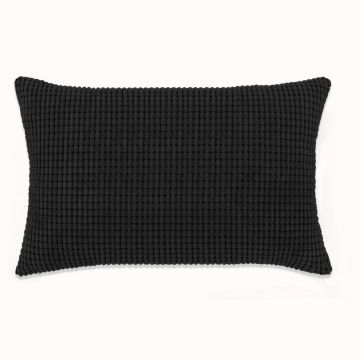 Set di Cuscini 2 pz in Velour 40x60 cm Nero