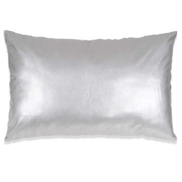 Set di Cuscini 2 pz in Pelle PU 40x60 cm Argento