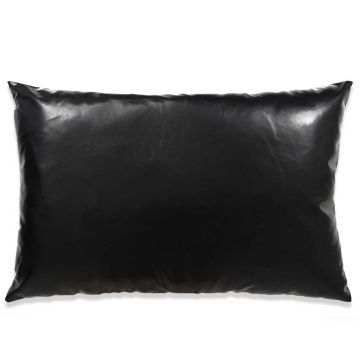 Set di Cuscini 2 pz in Pelle PU 40x60 cm Nero
