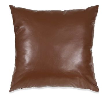 Set di Cuscini 2 pz in PU 60x60 cm Marrone