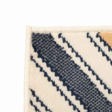 Tappeto Moderno con Motivo a Zig-zag 160x230cm Marrone/Nero/Blu