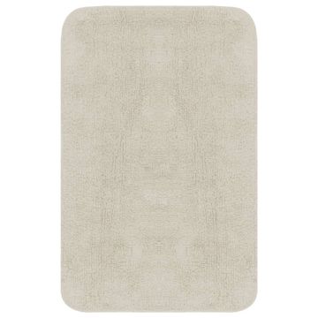 Set Tappetini per Bagno 3 pz in Tessuto Bianco