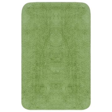 Set Tappetini per Bagno 3 pz in Tessuto Verde