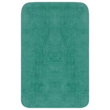 Set Tappetini per Bagno 3 pz in Tessuto Turchese