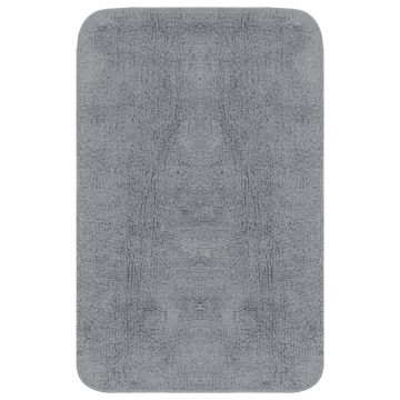 Set Tappetini per Bagno 2 pz in Tessuto Grigio