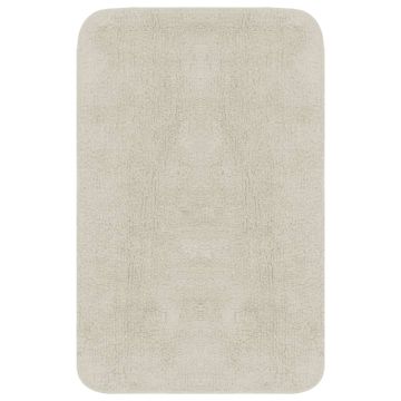 Set Tappetini per Bagno 2 pz in Tessuto Bianco