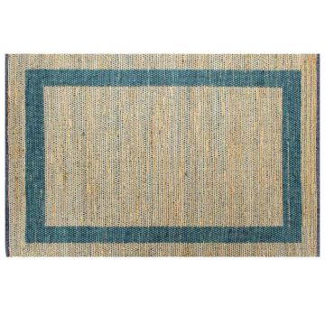 Tappeto Artigianale in Juta Blu 80x160 cm