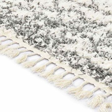 Tappeto Shaggy Berbero in PP Beige e Sabbia 80x150cm