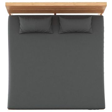 Lenzuola 2 pz in Pile di Poliestere 200x200 cm Antracite