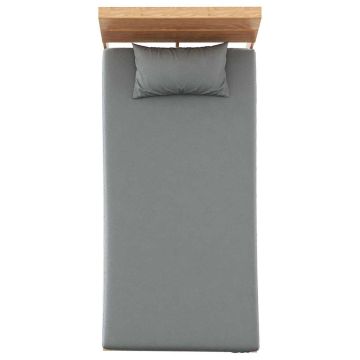 Lenzuola 2 pz in Pile di Poliestere 100x200 cm Grigie
