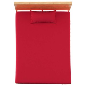 Lenzuola 2 pz in Pile di Poliestere 150x200 cm Bordeaux