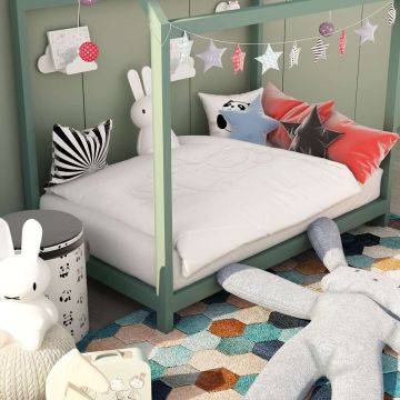 Set Piumone per Bambini 3 pz Bianco 120x150 cm/40x60 cm
