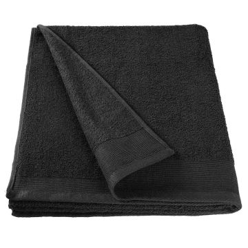 Asciugamani 5 pz in Cotone 450 gsm 50x100 cm Neri