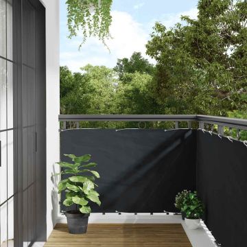 Paravento da Balcone Antracite 90x300 cm in Tessuto Oxford